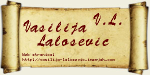 Vasilija Lalošević vizit kartica
